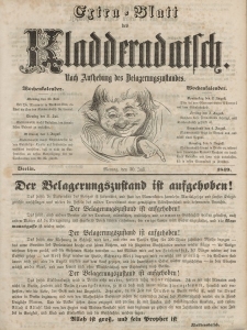 Kladderadatsch, 2. Jahrgang, Montag, 30. Juli 1849, Nr. Extra-Blatt (Juni)