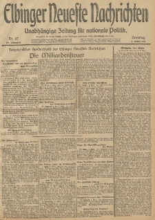 Elbinger Neueste Nachrichten, Nr. 67 Sonntag 9 März 1913 65. Jahrgang