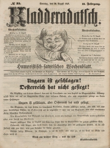 Kladderadatsch, 2. Jahrgang, Sonntag, 26. August 1849, Nr. 35
