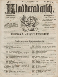 Kladderadatsch, 2. Jahrgang, Sonntag, 28. Oktober 1849, Nr. 44