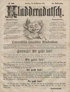 Kladderadatsch, 2. Jahrgang, Sonntag, 11. November 1849, Nr. 46