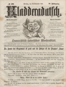 Kladderadatsch, 2. Jahrgang, Sonntag, 25. November 1849, Nr. 48