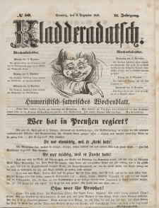 Kladderadatsch, 2. Jahrgang, Sonntag, 9. Dezember 1849, Nr. 50