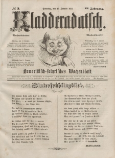 Kladderadatsch, 6. Jahrgang, Sonntag, 16. Januar 1853, Nr. 3