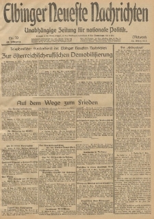 Elbinger Neueste Nachrichten, Nr. 70 Mittwoch 12 März 1913 65. Jahrgang