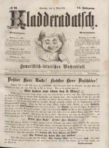 Kladderadatsch, 6. Jahrgang, Sonntag, 6. März 1853, Nr. 11