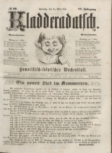 Kladderadatsch, 6. Jahrgang, Sonntag, 13. März 1853, Nr. 12