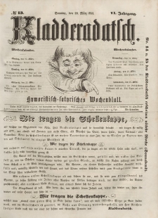 Kladderadatsch, 6. Jahrgang, Sonntag, 20. März 1853, Nr. 13