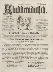 Kladderadatsch, 6. Jahrgang, Sonntag, 27. März 1853, Nr. 14/15