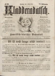 Kladderadatsch, 6. Jahrgang, Sonntag, 3. April 1853, Nr. 16