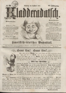 Kladderadatsch, 6. Jahrgang, Sonntag, 24. April 1853, Nr. 19