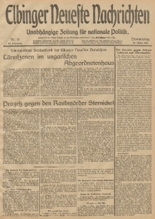 Elbinger Neueste Nachrichten, Nr. 71 Donnerstag 13 März 1913 65. Jahrgang