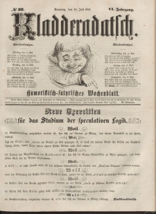 Kladderadatsch, 6. Jahrgang, Sonntag, 10. Juli 1853, Nr. 32