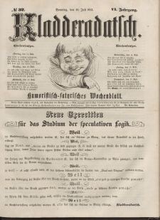 Kladderadatsch, 6. Jahrgang, Sonntag, 10. Juli 1853, Nr. 32