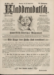 Kladderadatsch, 6. Jahrgang, Sonntag, 28. August 1853, Nr. 39/40