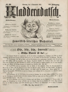 Kladderadatsch, 6. Jahrgang, Sonntag, 4. September 1853, Nr. 41