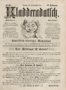 Kladderadatsch, 6. Jahrgang, Sonntag, 11. September 1853, Nr. 42