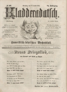 Kladderadatsch, 6. Jahrgang, Sonntag, 9. Oktober 1853, Nr. 47