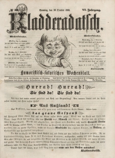 Kladderadatsch, 6. Jahrgang, Sonntag, 30. Oktober 1853, Nr. 50