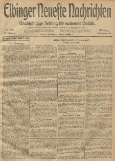 Elbinger Neueste Nachrichten, Nr. 302 Montag 3 November 1913 65. Jahrgang