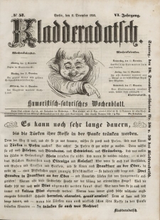 Kladderadatsch, 6. Jahrgang, Sonntag, 11. Dezember 1853, Nr. 57