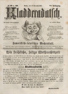 Kladderadatsch, 6. Jahrgang, Sonntag, 18. Dezember 1853, Nr. 58/59