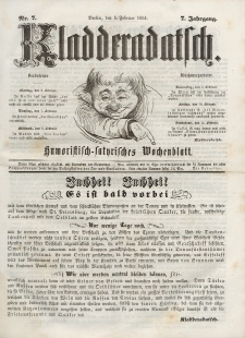 Kladderadatsch, 7. Jahrgang, 5. Februar 1854, Nr. 7
