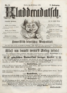 Kladderadatsch, 7. Jahrgang, 12. Februar 1854, Nr. 8
