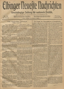 Elbinger Neueste Nachrichten, Nr. 303 Dienstag 4 November 1913 65. Jahrgang