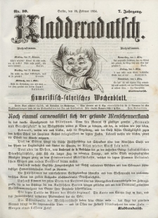 Kladderadatsch, 7. Jahrgang, 26. Februar 1854, Nr. 10