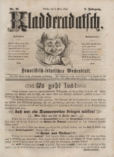 Kladderadatsch, 7. Jahrgang, 5. März 1854, Nr. 11