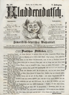 Kladderadatsch, 7. Jahrgang, 19. März 1854, Nr. 13