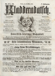 Kladderadatsch, 7. Jahrgang, 26. März 1854, Nr. 14/15