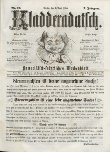 Kladderadatsch, 7. Jahrgang, 2. April 1854, Nr. 16