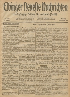 Elbinger Neueste Nachrichten, Nr. 306 Freitag 7 November 1913 65. Jahrgang