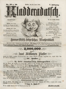 Kladderadatsch, 7. Jahrgang, 25. Juni 1854, Nr. 29/30