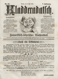 Kladderadatsch, 7. Jahrgang, 2. Juli 1854, Nr. 31