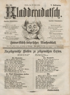 Kladderadatsch, 7. Jahrgang, 23. Juli 1854, Nr. 34