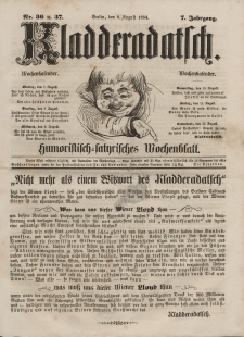 Kladderadatsch, 7. Jahrgang, 6. August 1854, Nr. 36/37