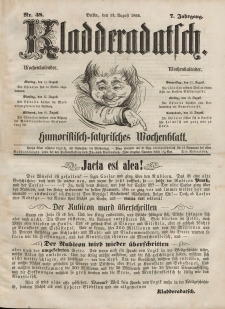 Kladderadatsch, 7. Jahrgang, 13. August 1854, Nr. 38