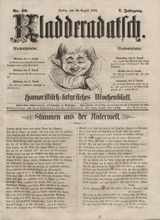 Kladderadatsch, 7. Jahrgang, 20. August 1854, Nr. 39