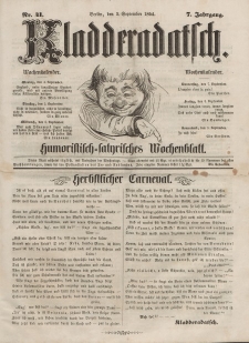 Kladderadatsch, 7. Jahrgang, 3. September 1854, Nr. 41