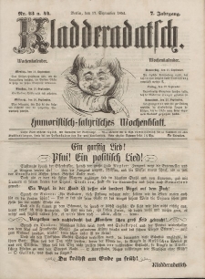 Kladderadatsch, 7. Jahrgang, 17. September 1854, Nr. 43/44