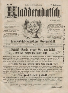 Kladderadatsch, 7. Jahrgang, 5. November 1854, Nr. 51