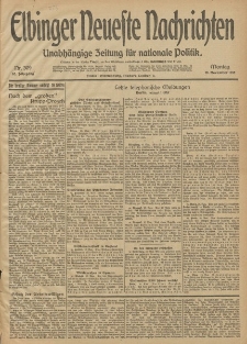 Elbinger Neueste Nachrichten, Nr. 309 Montag 10 November 1913 65. Jahrgang