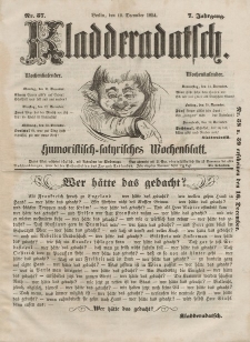 Kladderadatsch, 7. Jahrgang, 10. Dezember 1854, Nr. 57