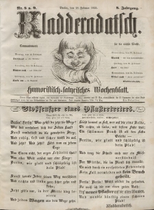 Kladderadatsch, 8. Jahrgang, 18. Februar 1855, Nr. 8/9