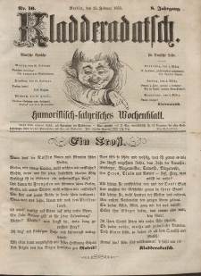 Kladderadatsch, 8. Jahrgang, 25. Februar 1855, Nr. 10