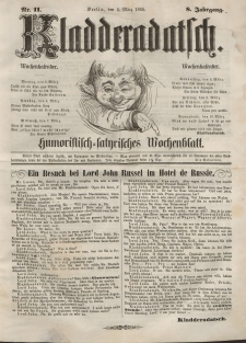 Kladderadatsch, 8. Jahrgang, 4. März 1855, Nr. 11