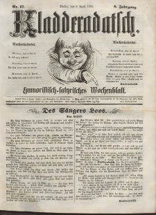 Kladderadatsch, 8. Jahrgang, 8. April 1855, Nr. 17